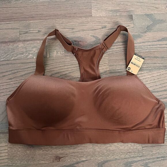 Victoria’s Secret Pink Ultimate Push Up Padded sport yoga gym bra brown X-Large - Picture 7 of 7